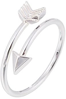 JAWSEU Vintage Verstellbar Amor Pfeil Ringe für Frauen Herren, Verstellbarer Damenring in eleganter Pfeilform Arrow