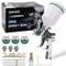 Einfeben HVLP Lackierpistole Spritzpistole Sprühpistole mit 1.4/1.7/2.0 mm Pneumatikfarbe Düsen,600 cc Becher,Professionelle Lackierpistole