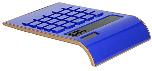 lyrlody Taschenrechner, 10 Ziffern Große Tasten Taschenrechner Solar-Desktop-Rechner mit Großem LCD-Display Empfindliche Taste für Home Office Business(Blau)