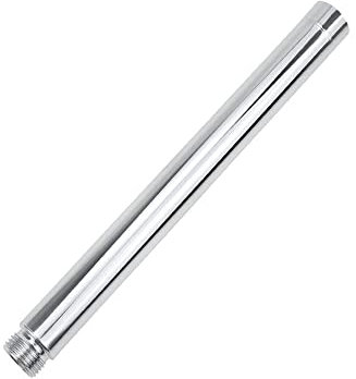 BDHI 1pc 8 inch 201 Stainless Steel Shower Extension Tube Handheld Shower Pipe Head Extender Arm Tube Extender Round Straight Bathroom Shower Head Extension for Bathroom Accessory(Y109-1)