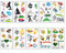 10 Pcs Waterproof Fake Tattoos Football Stickers for Kids Fans - World Cup & European Cup Face Decals