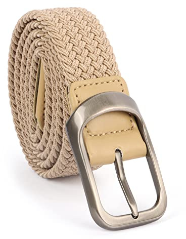 Beaface Elastic Belts for Men - Braided Woven Belts for Jeans, Shorts, Trousers - Casual