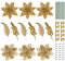 ilauke 30 Decoración de Flores de Poinsettia Artificial, Flores de Navidad Artificiales Poinsettia con 25 Clips + 25 Tallos + 10 Arcos, Adornos de Brillo para Árboles de Navidad para Bodas (Champán)