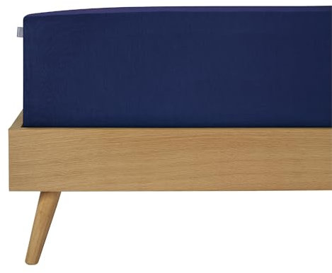Schiesser Spannbettlaken Elli - 97/3-100 x 200 cm - Dunkelblau