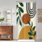 ASDCXZ Tenda da doccia boho 120 x 180 cm, moderna astratta stile bohémien con sole verde lavabile per bagno tenda da doccia impermeabile in poliestere per vasca da bagno con 12 ganci