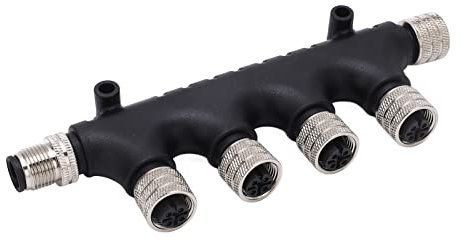 Connettore a T Multiporta NMEA 2000, Connettore a T Multiporta a 4 Porte NMEA 2000 Cavi di Derivazione Backbone a 5 Pin Terminazione a T Multiporta a 4 Porte per Reti Lowrance