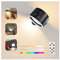 Lampada da parete, Lampada Led con Telecomando Illuminazione Ambientale RGB Dimmerabile con Batteria Ricaricabile, Funzione Timer di 1 Ora Illuminazione A Parete Touch Control 360° Ruotabile Su e Giù