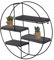 Mendler Wandregal HWC-K76, Hängeregal Schweberegal Regal, 4 Regalböden Metall Massiv-Holz Industrial 45x45x11cm - dunkelgrau