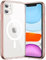 JETech Magnetic Case for iPhone 11 6.1-Inch Compatible with MagSafe Wireless Charging, Shockproof Phone Bumper Cover, Anti-Scratch Clear Back (Rose Gold)