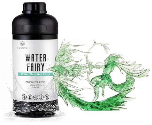 Resione Wasserwaschbares Harz, 405 nm Hochgeschwindigkeitsdruck-Flüssigharz, nicht rissig und feuchtigkeitsbeständig, fast geruchlos, aqua-grün 1000g
