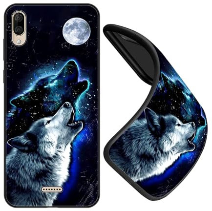 JEZSTHAI Schutzhüllen für Handy Wiko Y80 Hülle Silikon Fallschutz Muster Design Handyhülle,Ultra Dünn Flexible Stoßfeste Bumper Case,Weiche Anti-Kratzt Rückseite,B07