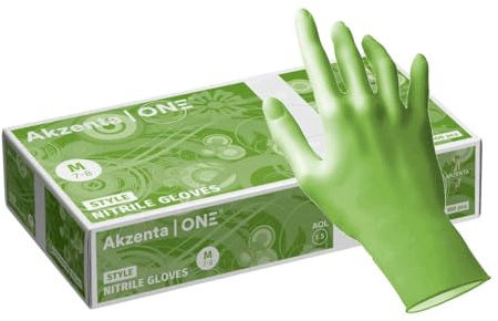 Dentalseven-100 guanti monouso nitrile VERDE MELA taglie XS,S,M,L uso medico e alimentare (XS)