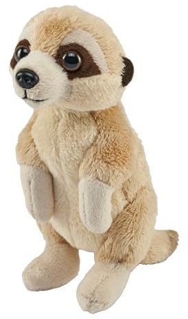 Wild Republic Pocketkins Eco Erdmännchen, Plüschtier, 12 cm, Plüschspielzeug, Hergestellt aus recycelten Materialien, Umweltfreundlich