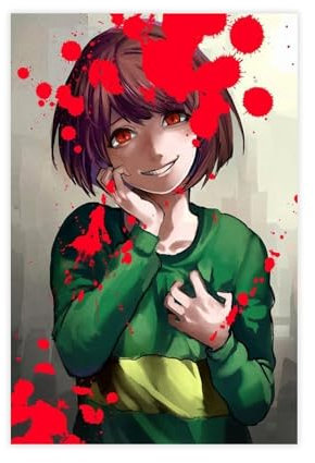 AAVEDA Game Undertale Leinwand-Poster, Schlafzimmer-Dekor, Sportlandschaft, Büro, Raumdekoration, Geschenk, ungerahmt, 30 x 45 cm