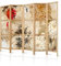 murando - Paravent Innen Raumteiler Holz Abstraktion 225x172 cm 5-teilig Japanische Trennwand Raumtrenner Room Divider Mobiler Sichtschutz Spanische Wand Raum Abtrennung Natu p-C-0003-bh-c