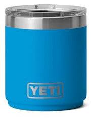 YETI Rambler 10 oz Stackable Lowball 2.0, Vacuum Insulated, Stainless Steel with MagSlider Lid, Big Wave Blue