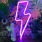 VIFULIN Purple Lightning Neon Sign, LED Bolt Party Decorations for Wall, USB/Battery Operated Neon Lamp for Room, Bedroom, Classroom, Birthday, Christmas