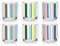 Generic Set 6 Bicchieri in Vetro Acqua Everyday Colorati, capacità 220 ml,Trasparente, Cerve Linea Textile, per Lavastoviglie, Lavorazione Italiana, Multicolore Casa