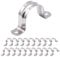 SUPERFA 20Pcs 40mm U-Shaped Pipe Strap Clamps, 304 Stainless Steel Hose Wall Clips for Water and Gas Pipes