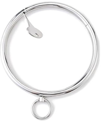 Qodpxxi Solide Runden Collar Edelstahl Sklaven Kragen O-Ring Abschließbar Drehmoment Halsband Halskette Fetisch Fesseln Sex-Halsbänder Erwachsene Sex Spiele für Frauen Männer (Size : 11.7cm)