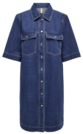 ONLY Onlbelle S/S Button Dress DNM Gua Noos