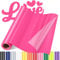 Sgooyir Plotterfolie Textil Neonrosa, Flexfolie Plotter Textil, Textilien Transferfolie Plotter für T-Shirt, Hemd, DIY-Kleidung andere Stoffe 30.5 x 183cm