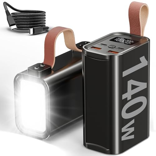 140W Power Bank 50000mAh:USB C PD3.1 & QC4.0 Schnelles Aufladen,Große Kapazität Externer Handyakku mit LED Display,4 Ports Tragbares Ladegerät für Phones Tablet Camping