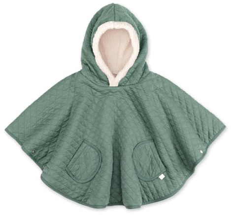 BEMINI Reiseponcho Pady quilted + teddy Green