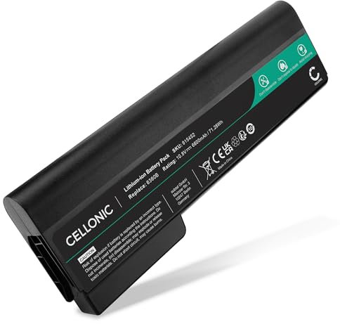 CELLONIC Akku kompatibel mit HP EliteBook 8470p, 8570p, 6570b, 8460p, 8570w, 8560p, 6470b, 8560w, ProBook 6560b, 6460b, ST09, CC06XL 10.8V 6600mAh