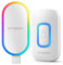 TMEZON Funkklingel mit USB Empfänger, funkklingel aussen wasserdicht,60 Melodien, 5 Lautstärkestufen,Farbenfroh RGB-Türklingel für Zuhause,ohne Netzteil