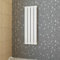 qohoio Heating Panel White 311mm x 900mm-Vertical Column Radiator Double Flat Panel