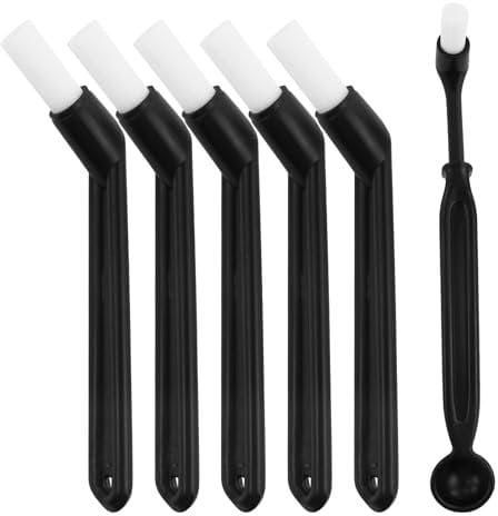 5 spazzole per la pulizia del caffè, spazzola per la pulizia del macinacaffè con 1 spazzola per la pulizia a doppia testa, per casa, ufficio (nero)