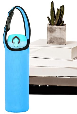 Bouteille à eau porteuse isolée - Sac isotherme pour bouteille, housse en néoprène | Étui de protection avec poignée, fermeture à boucle pour tasses en acier inoxydable, gourdes, voyages et activités
