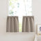 PONY DANCE Tende Cucina Porta Finestra Tende Oscuranti per Interni a Vetro per Finestra Curtains Termiche Isolanti Tendine con Tasca 2 Pezzi 60x60 CM, Sabbia