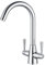 Peppermint Kitchen Tap with Built-in Aerator Dual Function Monoblock Chrome Kitchen Sink Mixer Taps 1 Hole Dual Lever Stainless Steel Mixer Taps for Kitchens 360° Swivel Compact Faucets