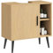 HOMCOM Mobiletto da bagno, mobiletto industriale con anta a chiusura ammortizzata e ripiano regolabile, 60 x 30 x 59,5 cm, rovere