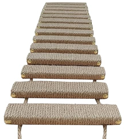 Wall-Mounted Cat Ladder Bridge with Sisal Rope Climbing Frame, Scratching Post, Stairs – Multi-Functional Pet Furniture & Toy Cat Tree Tower(S)