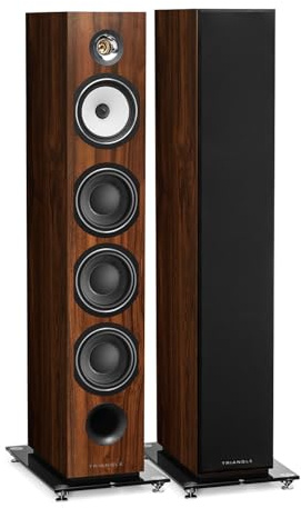 TRIANGLE – Hi-Fi-Standlautsprecher Australe EZ – 3-Wege – Belastbarkeit 150 W – Wirkungsgrad 92,5 dB/W/m – Vielseitig für Musik und Heimkino – 200 x 1130 x 370 mm – Teak (Paar)