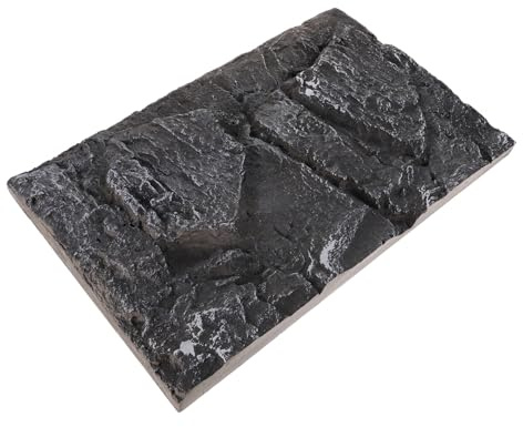 PENIKOKO PU Hintergrundplatte Reptilien Terrarium Dekoration Langlebig Praktisch für Wasserschildkröten Aquarium und Terrarien Strukturrückwand Schiefersteinoptik