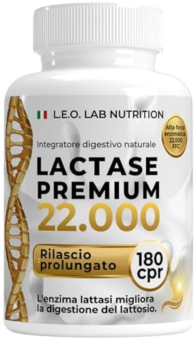 Lattasi 22.000 FCC 180 Compresse Sepismart® Depot a Rilascio Prolungato - Pillole Lattosio per la Digestione, Contro Gonfiore e Intolleranza