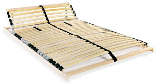 Owoxanthellate Lattenrost 120x200 Buche+Birke 7 Zonen 28 Lamellen verstellbare Mittelzone Kopfteil höhenverstellbar Modernes Design Robust & Langlebig für Schlafzimmer Gästezimmer