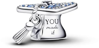 PANDORA Sparkling Blue 2026 Graduation Cap Charm 794461C01 Charm Anhänger