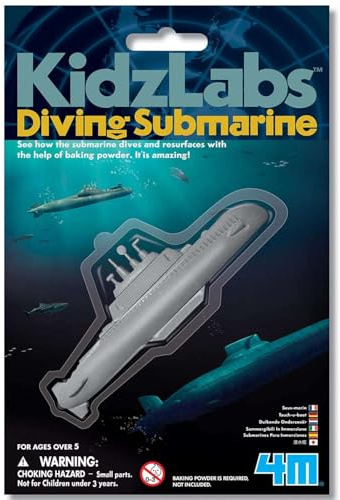 4M KidzLabs Diving Submarine, Watch It Dive & Resurface with Baking Powder