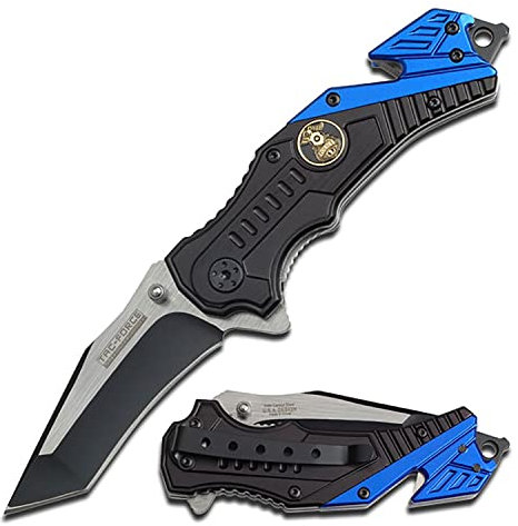 Tac Force Erwachsene Taschenmesser TF-640PD, 2 Farbige Klinge/Grau/Schwarz, L, TF-640PD