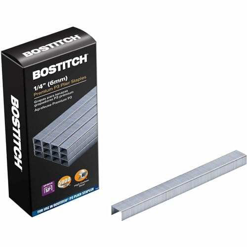 Bostitch SP1914 P3 Standard Staples, Stapler Refill, Chisel Pt, f/ P3 Plier, 1/4-Inch L, 5000/BX
