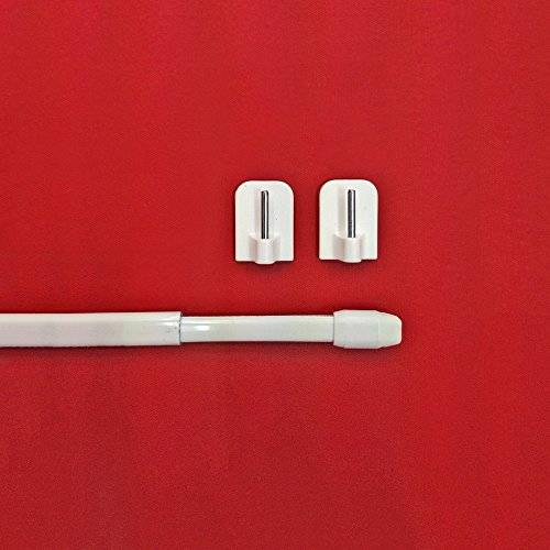 Easy-Shadow - Vitragestange 80-150 cm, weiß, Metall/Kunststoff, Klebe-Montage, 11 mm Höhe, inkl. 2 Klebehaken