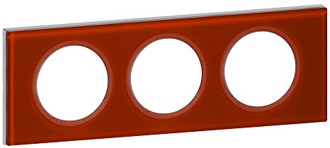 Legrand Céliane2 Rahmen für 3 Steckdosen, Rot, LEG69473