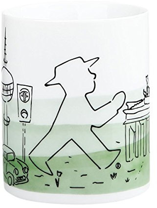 AMPELMANN Kaffeetasse Frühaufsteher Silhouette Berlin (Geher - Grün)