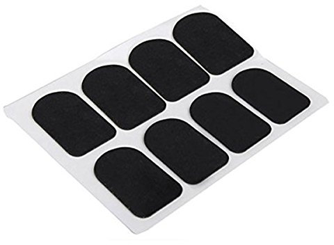 WINOMO 8 Stück 0,5 mm Sopran Saxophon Klarinette Trompete Bissplatte (Schwarz)