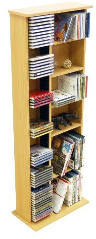 WATSONS CLAREMONT - 219 CD / 56 DVD Blu-ray Video Multimedia Storage Unit - Beech